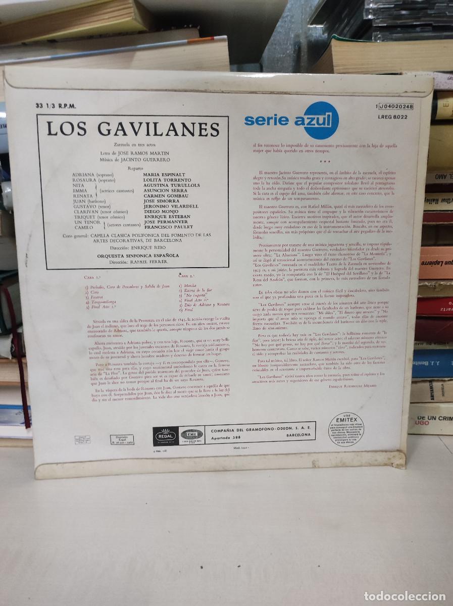 Discos de vinilo: LOS GAVILANES JACINTO GUERRERO - Foto 2