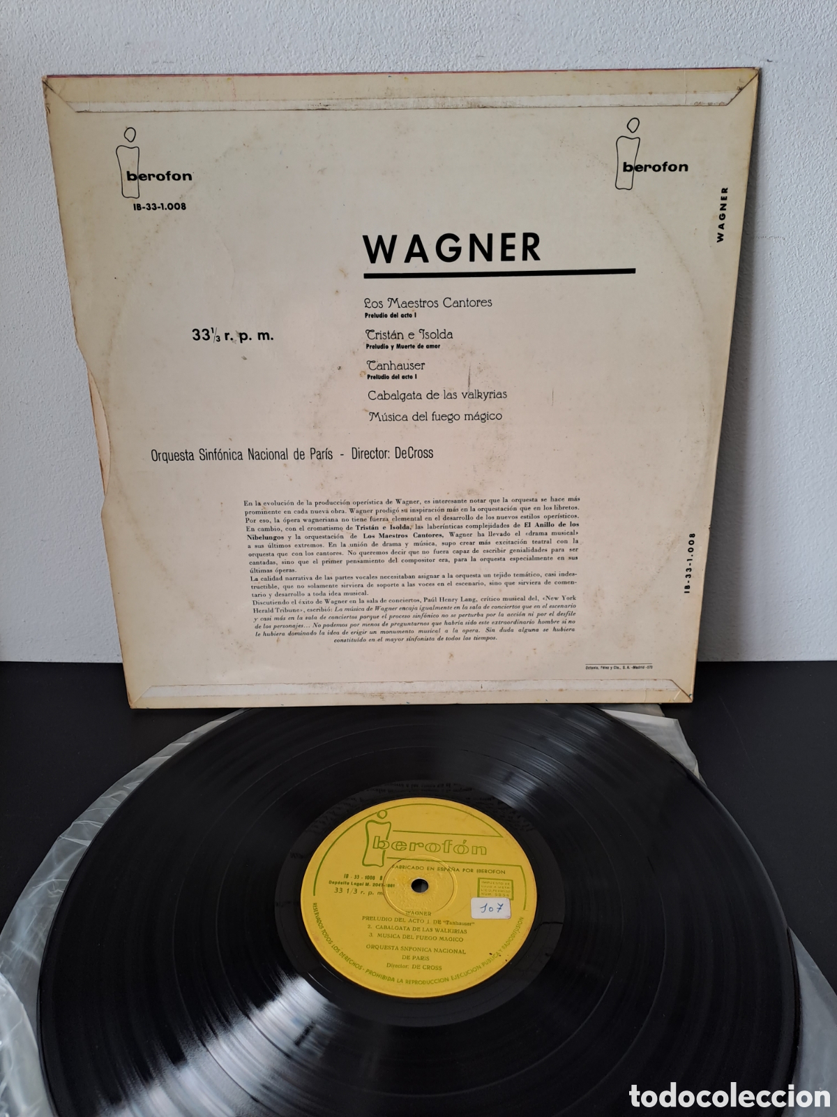 Discos de vinilo: WAGNER. IBEROFON. 1981. ESP. J.3 - Foto 2