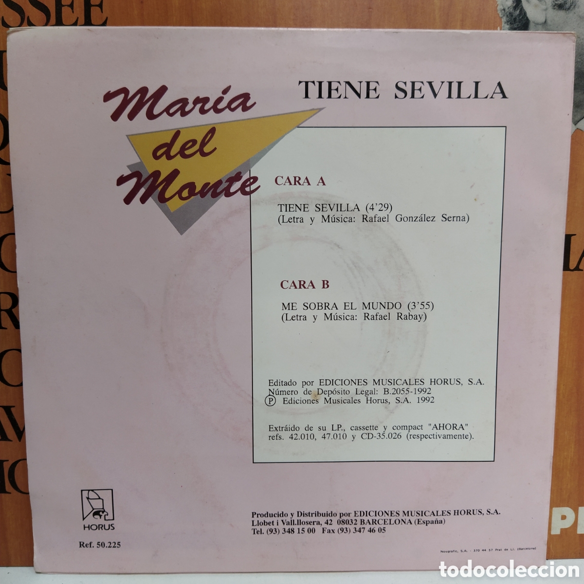 Discos de vinilo: Mar&iacute;a Del Monte - Tiene Sevilla (7&rdquo;, Single) - Foto 2