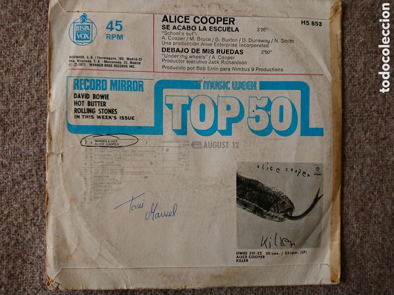 Discos de vinilo: Alice Cooper - Se acab&oacute; la escuela - Foto 2