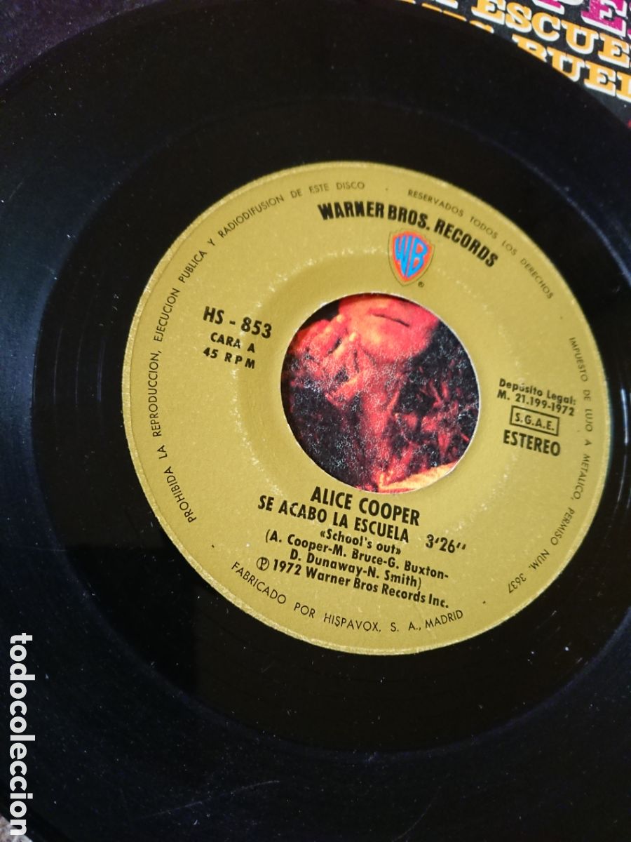 Discos de vinilo: Alice Cooper - Se acab&oacute; la escuela - Foto 3