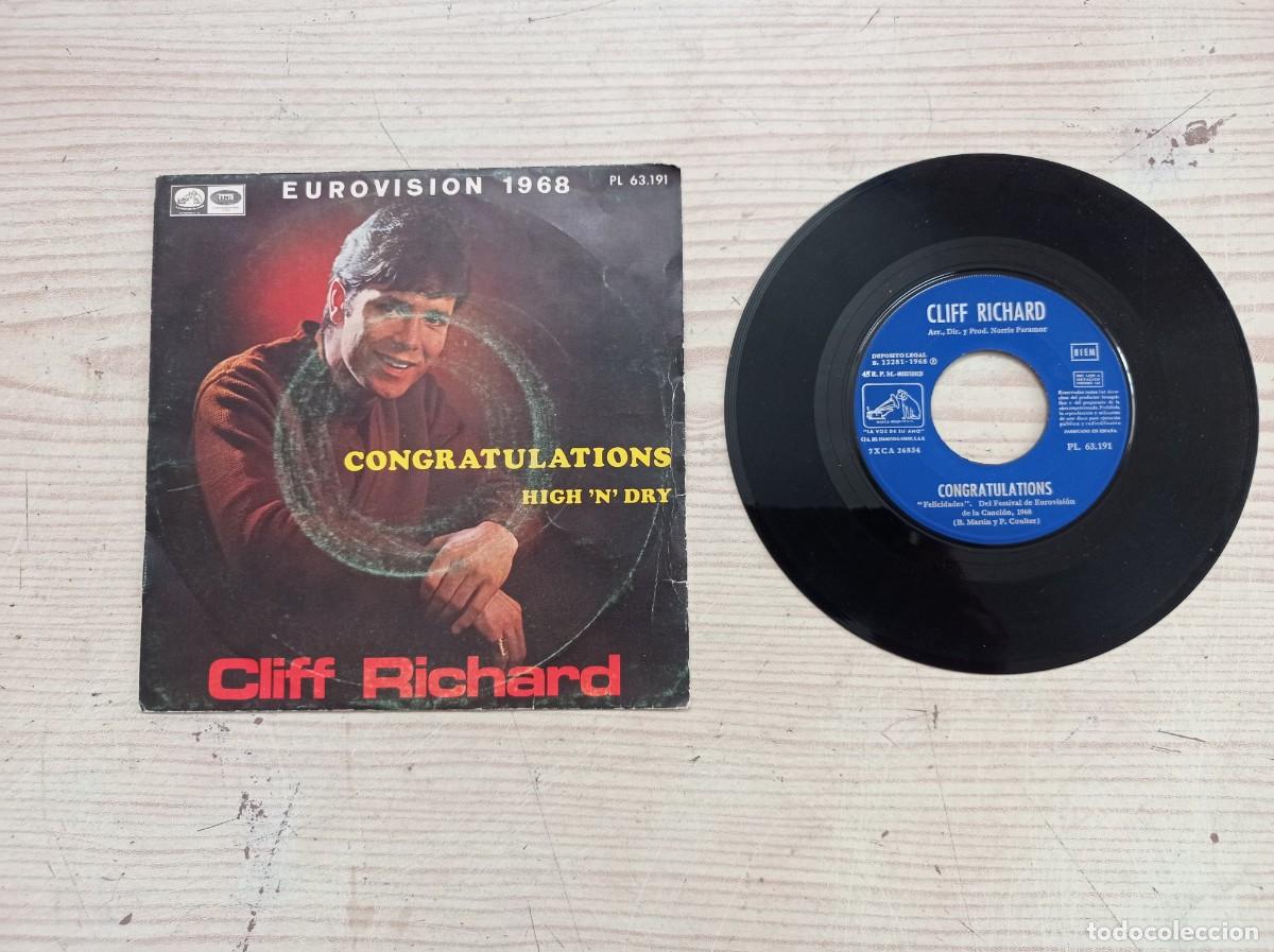 Discos de vinilo: Cliff Richard - Congratulations - High &acute;N&acute; Dry - Single - Foto 1