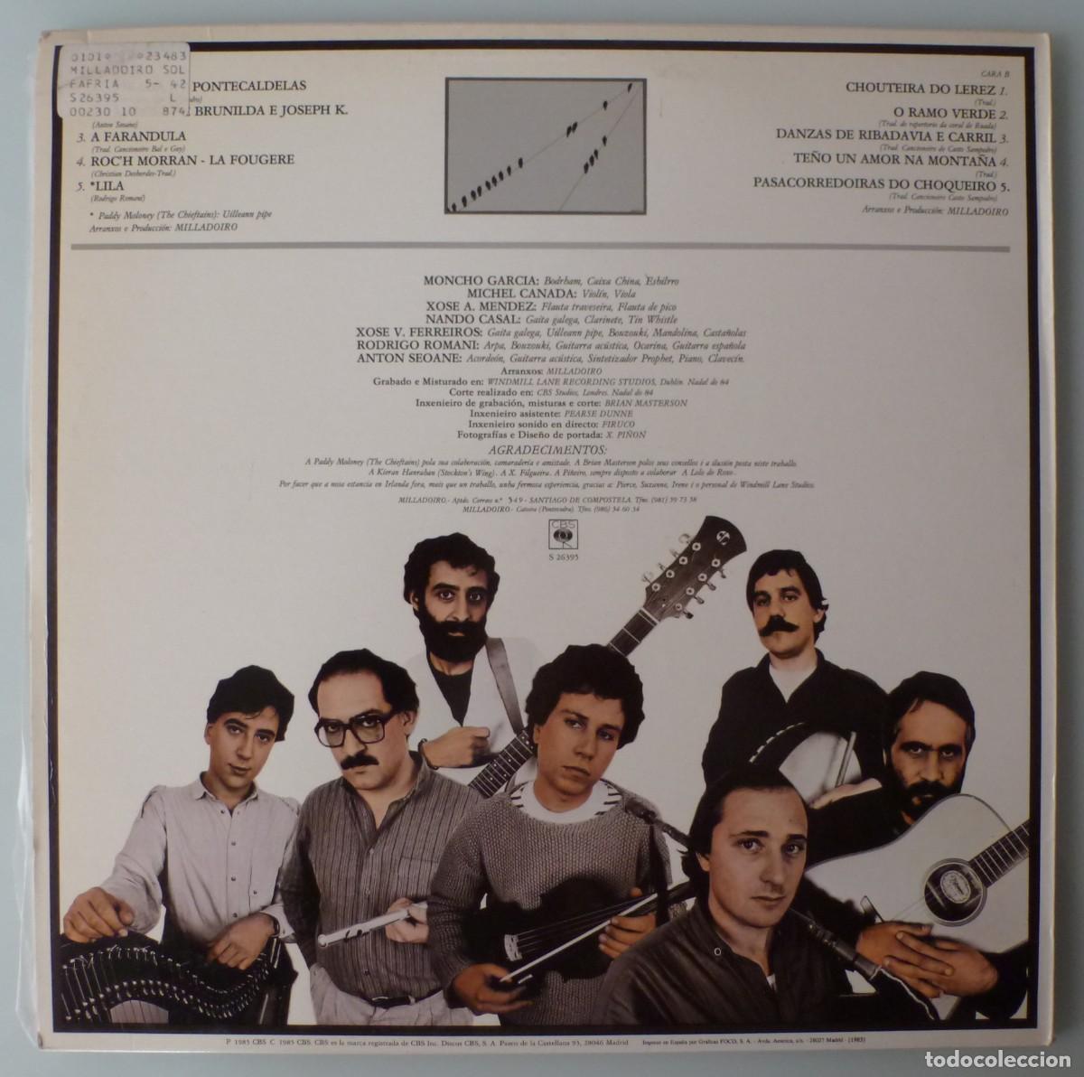 Discos de vinilo: MILLADOIRO - SOLFAFRIA (LP CBS 1985) - Foto 2