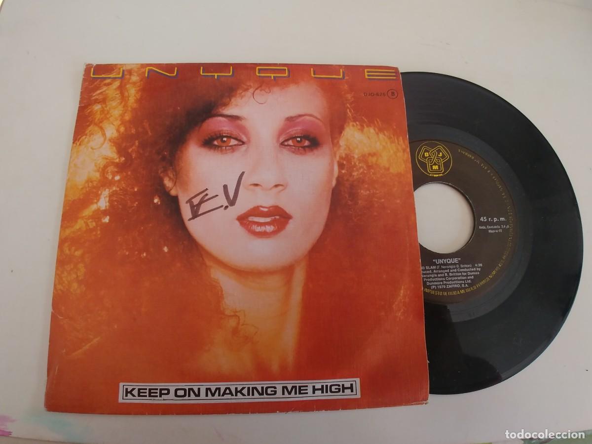 Discos de vinilo: UNYQUE-SINGLE KEEP ON MAKING ME HIGH - Foto 1
