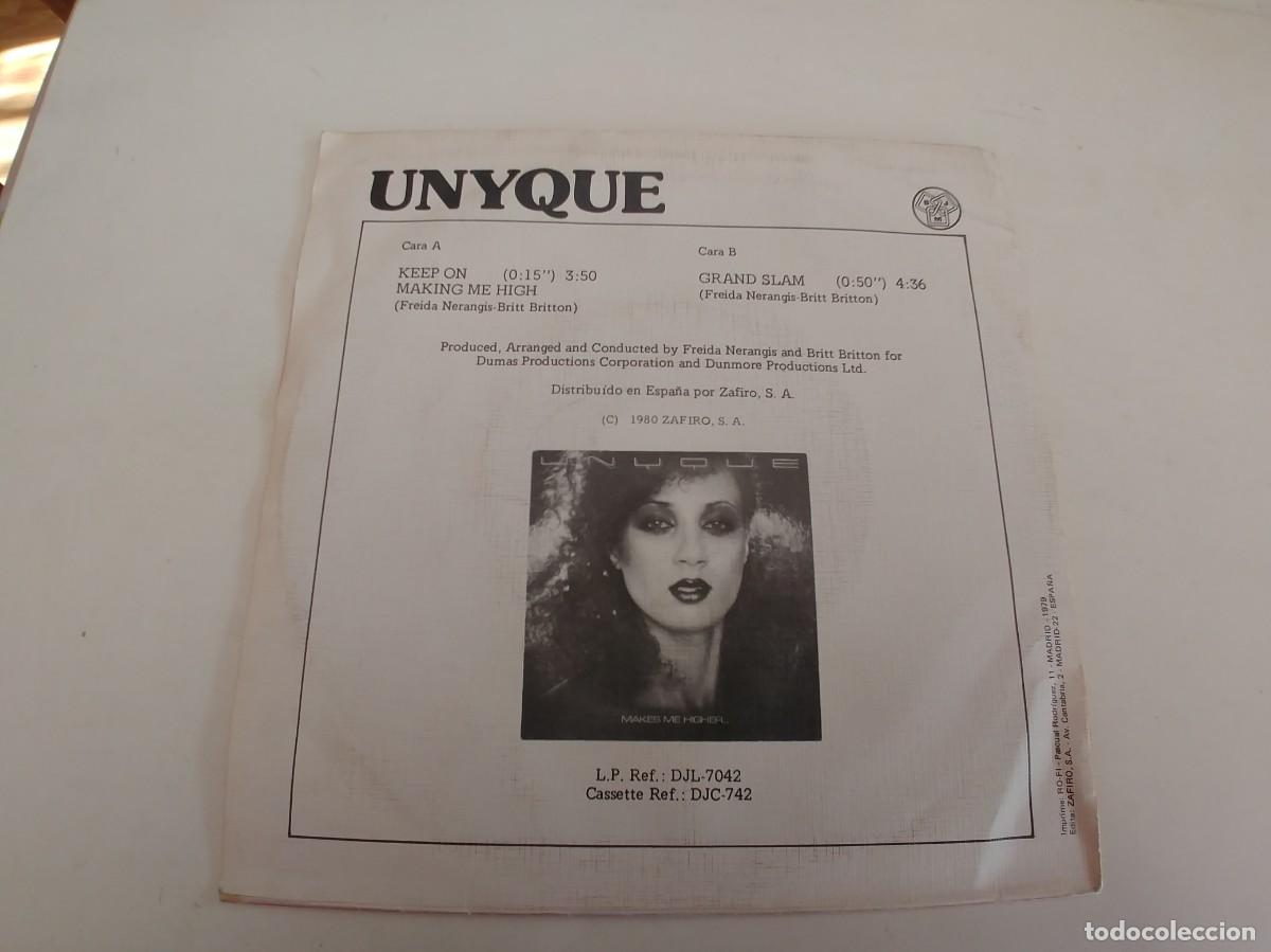 Discos de vinilo: UNYQUE-SINGLE KEEP ON MAKING ME HIGH - Foto 2