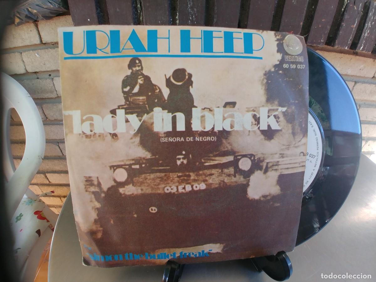 Discos de vinilo: URIAH HEEP-SINGLE LADY IN BLACK - Foto 1