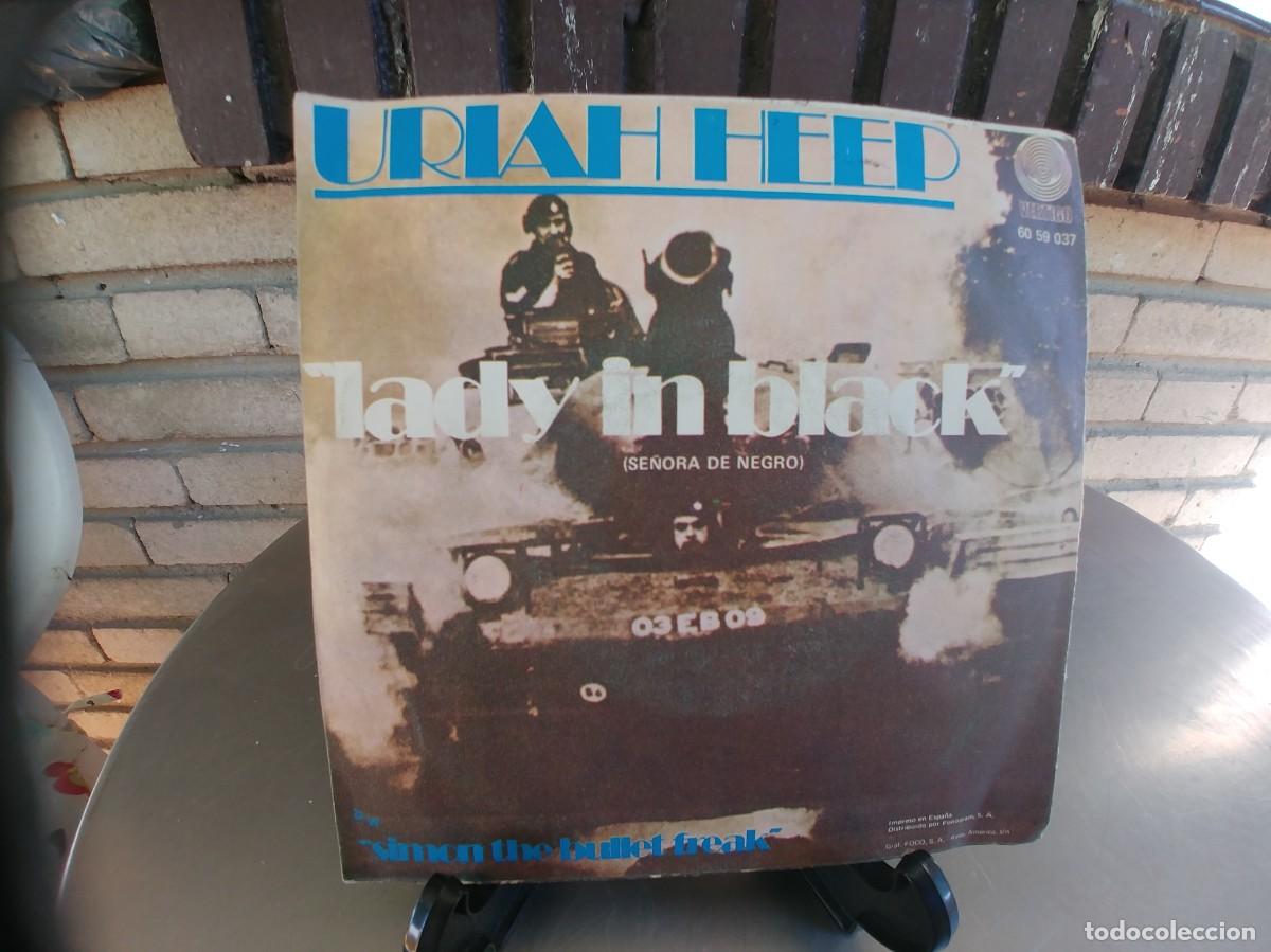 Discos de vinilo: URIAH HEEP-SINGLE LADY IN BLACK - Foto 2