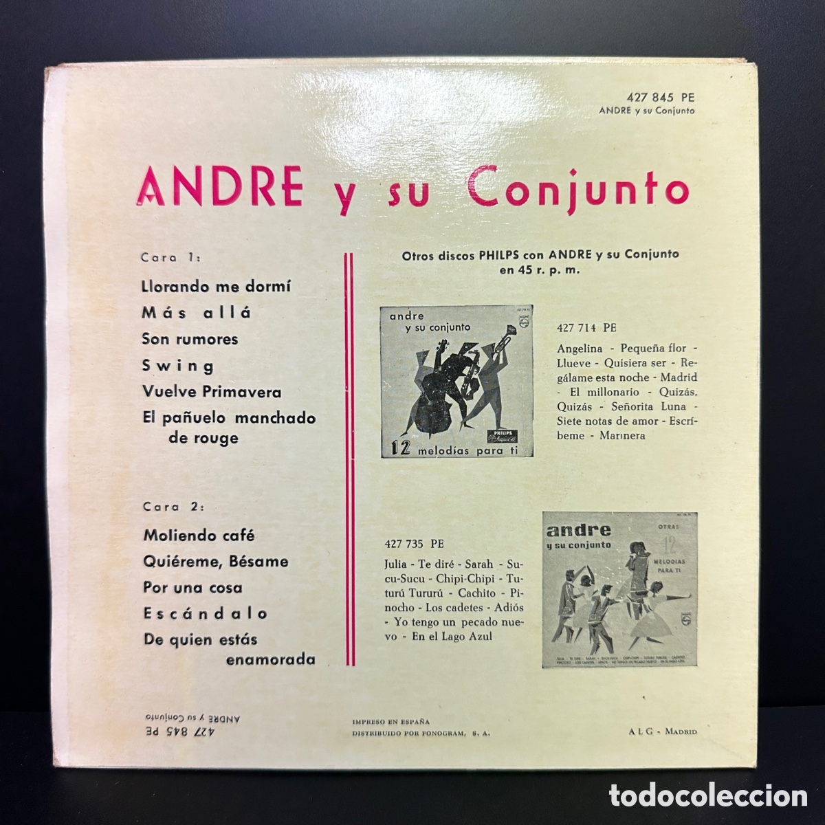 Discos de vinilo: Andre Y Su Conjunto - Andre Y Su Conjunto (7&rdquo;, EP) - Foto 2