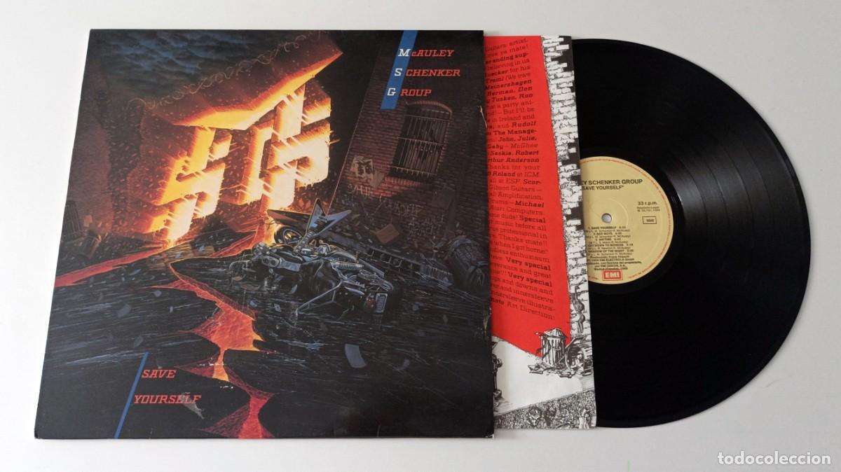 Discos de vinilo: LP M.S.G. (McAULEY SCHENKER GROUP) - SAVE YOURSELF - Foto 3