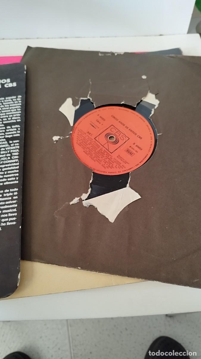 Discos de vinilo: Cinco a&ntilde;os de &eacute;xitos CBS,3 lps - Foto 4