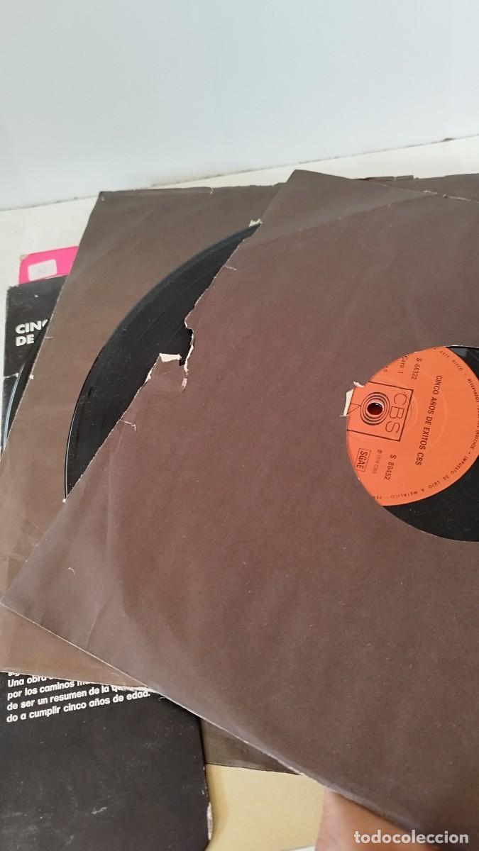 Discos de vinilo: Cinco a&ntilde;os de &eacute;xitos CBS,3 lps - Foto 6