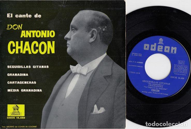 Discos de vinilo: ANTONIO CHACON - SEGUIDILLAS GITANAS - EP DE VINILO - C-14 - Foto 1