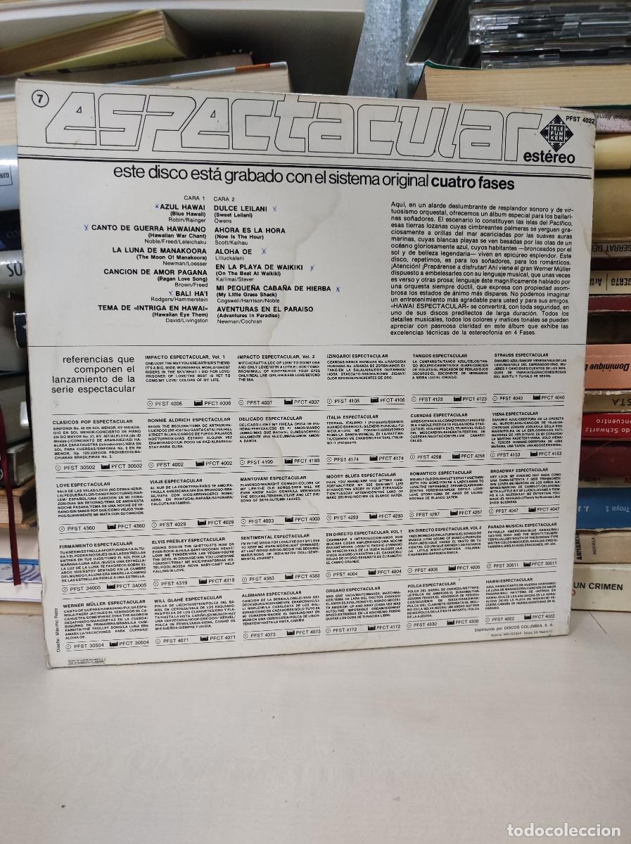 Discos de vinilo: Werner M&uuml;ller Y Su Orquesta &ndash; Hawai Espectacular - Foto 2