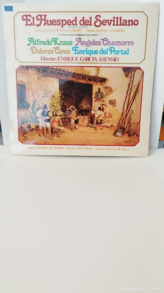 Disques de vinyle: El Huesped del Sevillano DOS ACTOS.Alfredo Kraus Angeles Chamorro.Vinilo.Lp