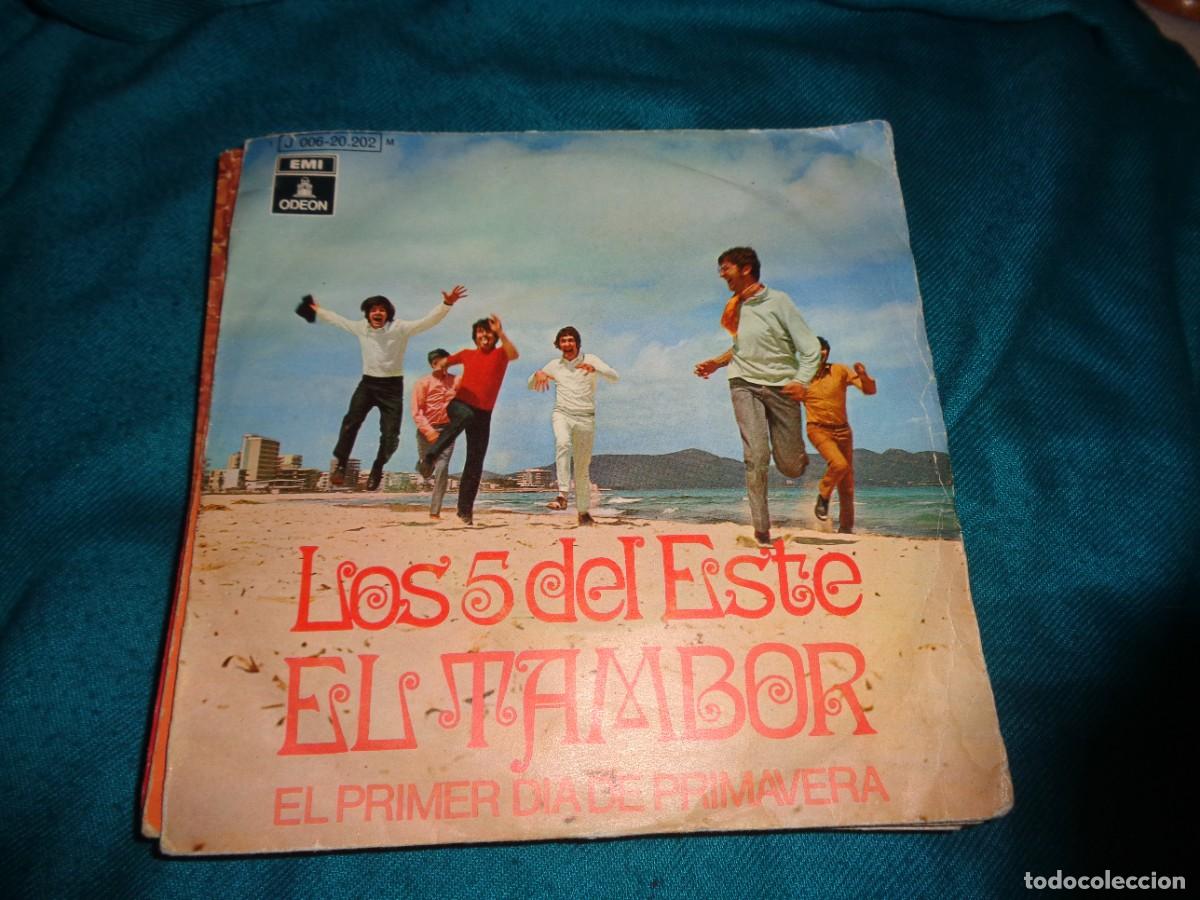 Discos de vinilo: LOS 5 DEL ESTE. EL TAMBOR / EL PRIMER DIA DE PRIMAVERA. EMI ODEON, 1970. IMPECABLE(#) - Foto 1