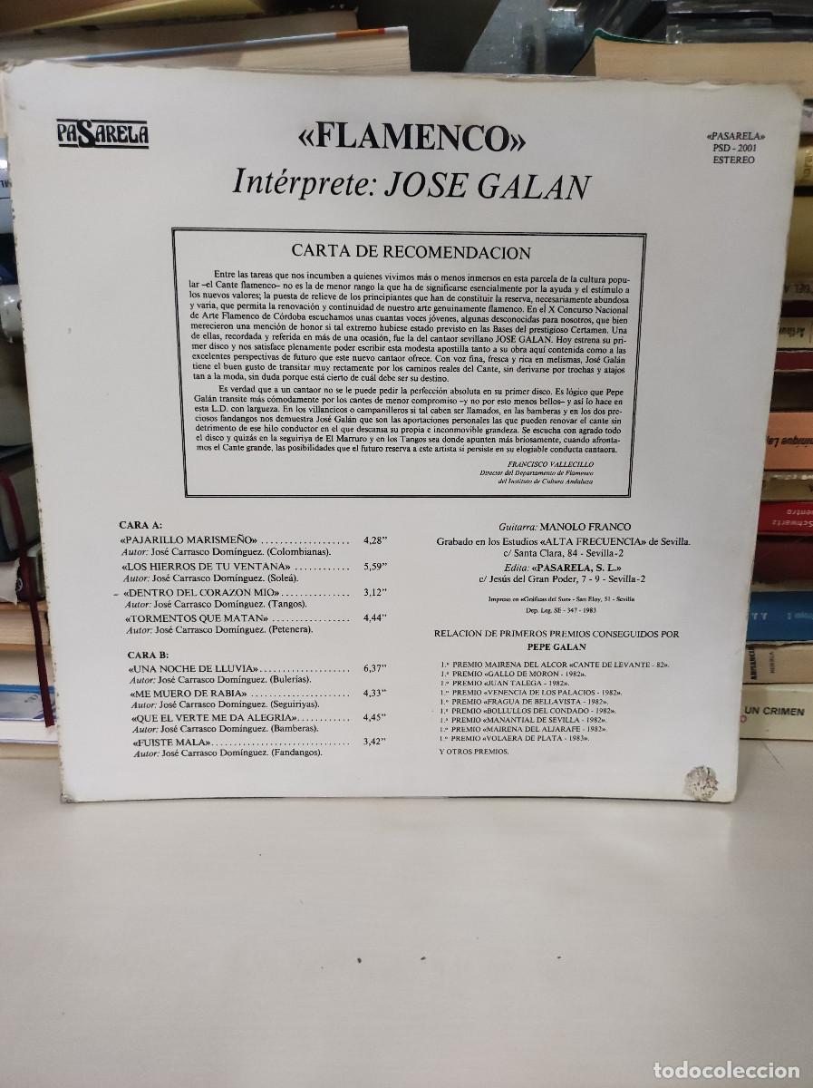 Discos de vinilo: Jose Galan &ndash; Flamenco - Foto 2