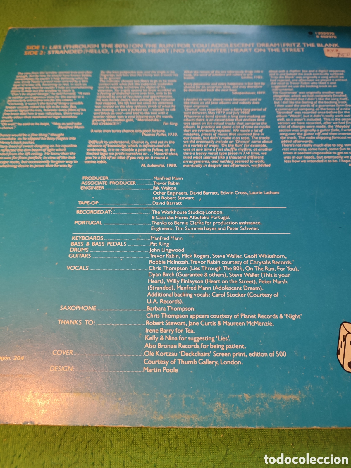 Discos de vinilo: Manfred Mann Earth Band - Chance - Foto 2