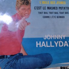 Discos de vinilo: JOHNNY HALLYDAY - L´IDOLE DES JEUNES Y 3 TEMAS
