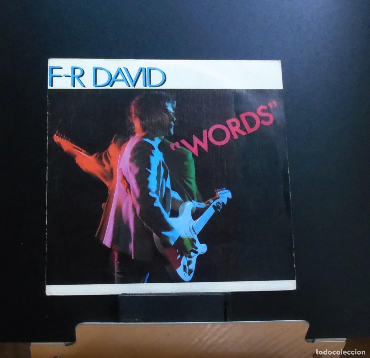 Discos de vinilo: F.R.DAVID -----WORDS & WHEN THE SUN GOES DOWN ----- DISCOTEQUE-----MINT M - Foto 1