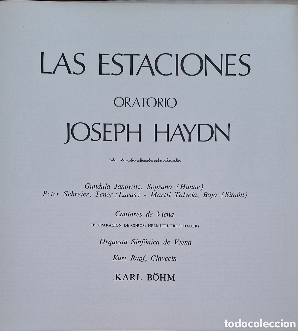 Discos de vinilo: Caja Las Estaciones. Haydn. Dtor: K. B&ouml;hm - Foto 3