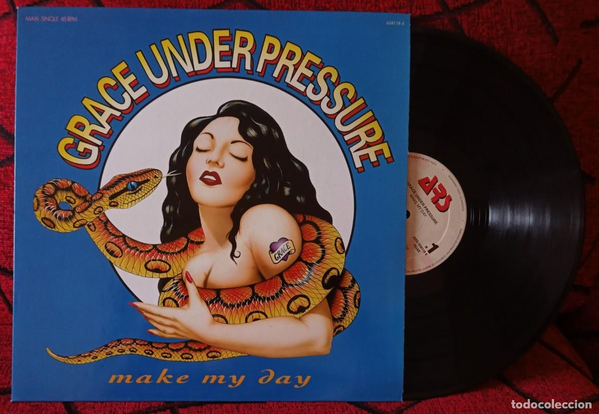 Discos de vinilo: GRACE UNDER PRESSURE ** Make My Day ** MAXI SINGLE VINILO 1992 - Foto 1