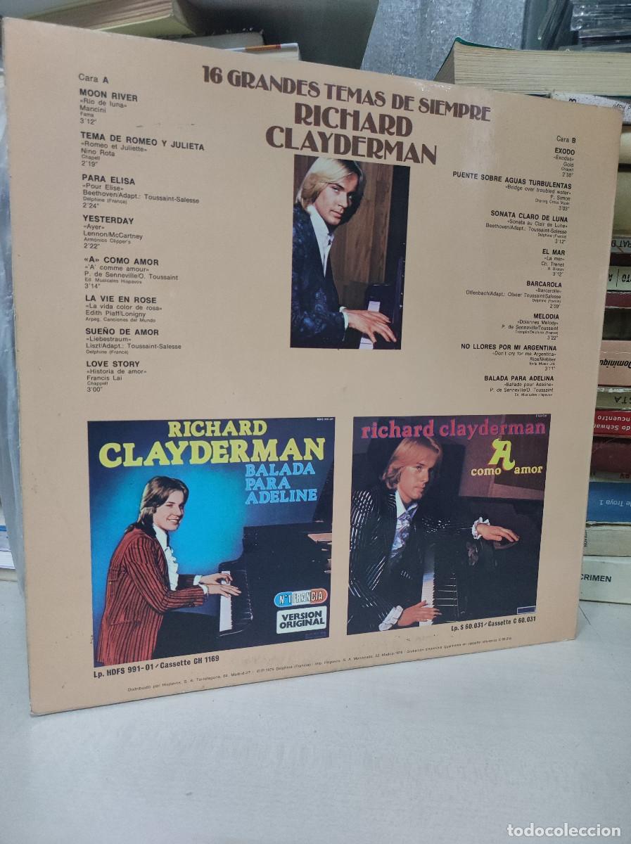 Discos de vinilo: Richard Clayderman &ndash; 16 Grandes Temas De Siempre - Foto 2