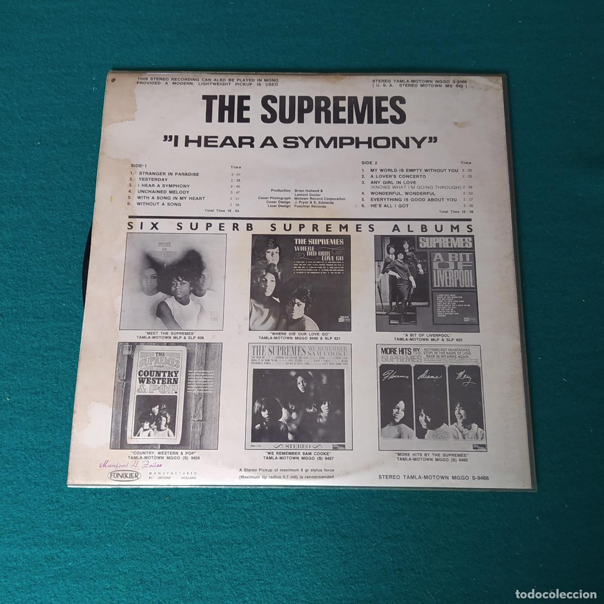 Discos de vinilo: The Supremes &ndash; I Hear A Symphony - Foto 2