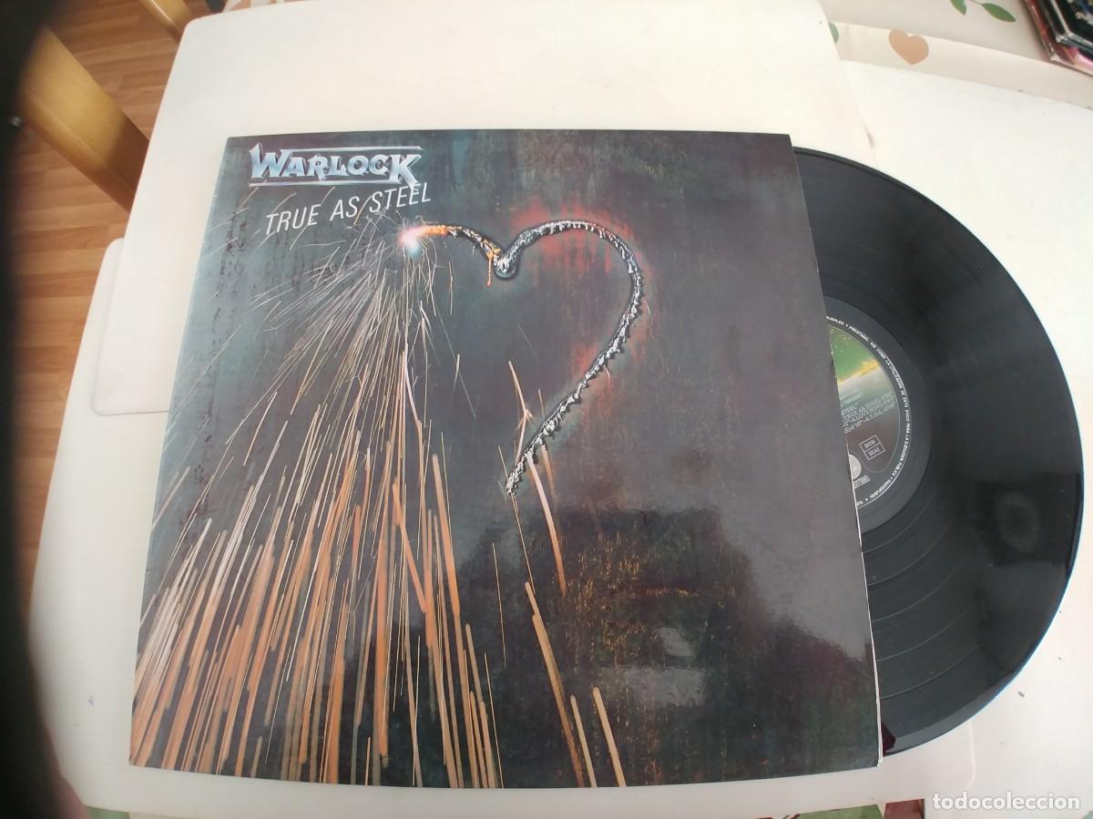 Discos de vinilo: WARLOCK-LP TRUE AS STEEL-ESPA&Ntilde;OL 1987-NUEVO - Foto 1