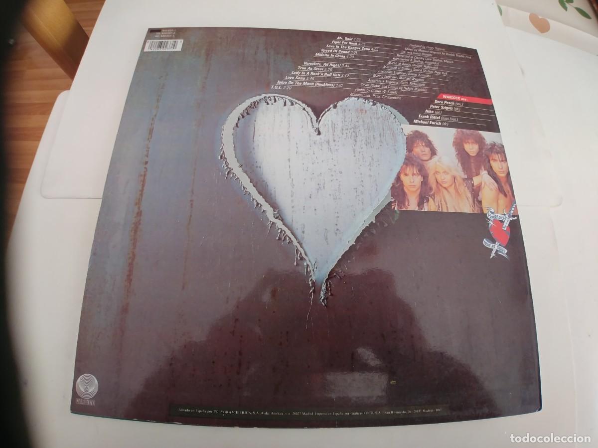 Discos de vinilo: WARLOCK-LP TRUE AS STEEL-ESPA&Ntilde;OL 1987-NUEVO - Foto 2