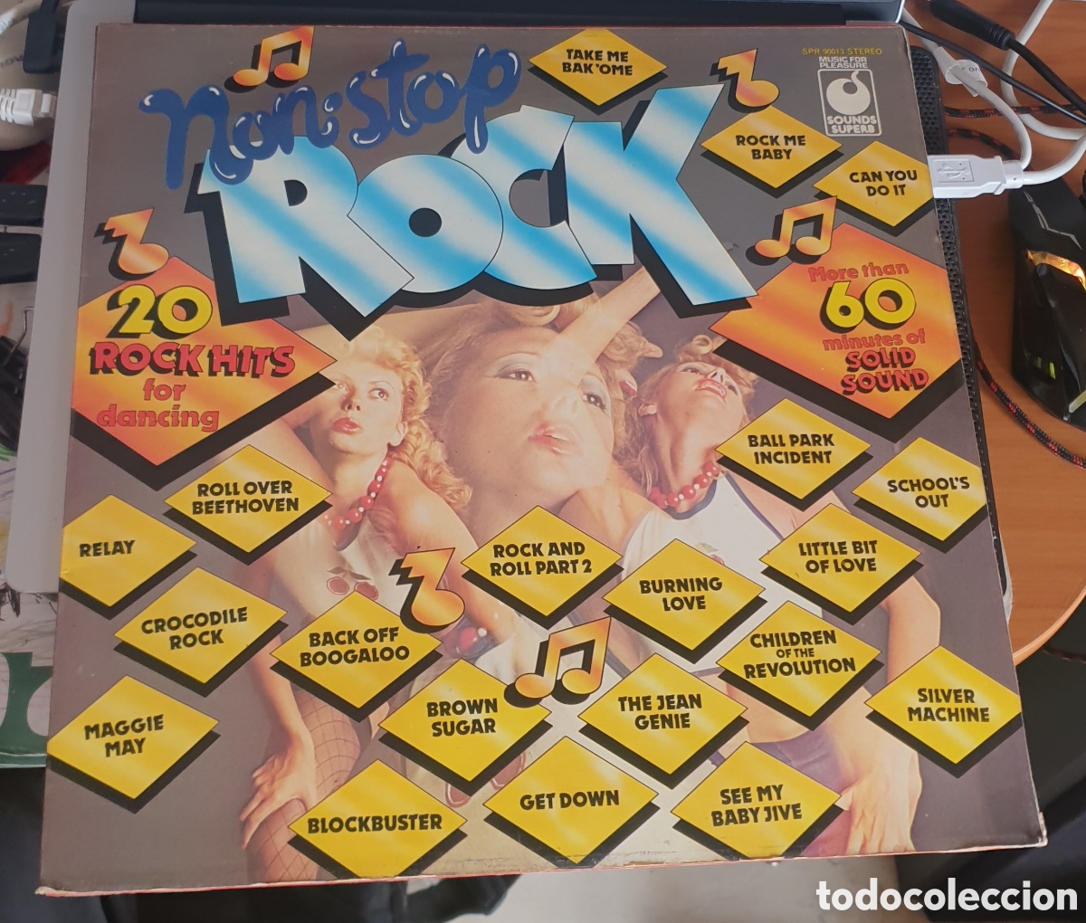 Discos de vinilo: Non stop rock. 20 rock hits for dancing. VV.AA - Foto 1