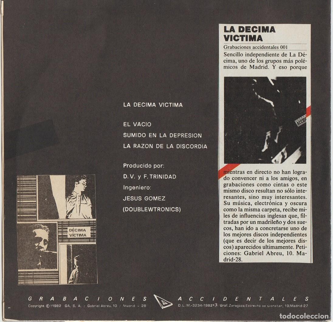 Discos de vinilo: La D&eacute;cima V&iacute;ctima &ndash; El Vac&iacute;o - Foto 2