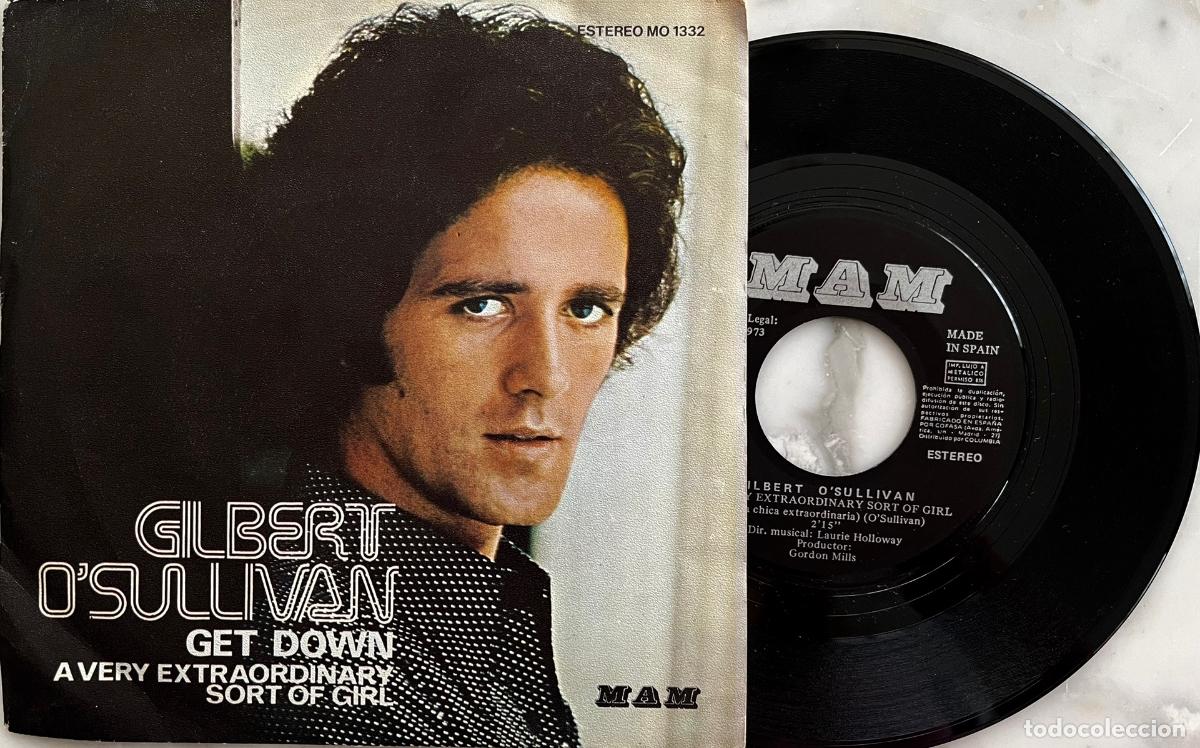 Discos de vinilo: GILBERT OSULLIVAN. GET DOWN. SINGLE ORIGINAL ESPA&Ntilde;A 1973 - Foto 1