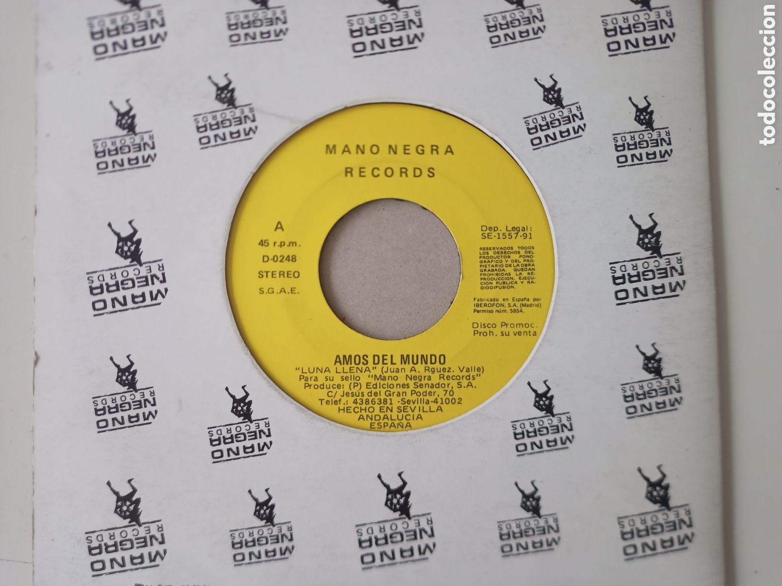 Discos de vinilo: Amos del Mundo - Luna llena - Foto 1