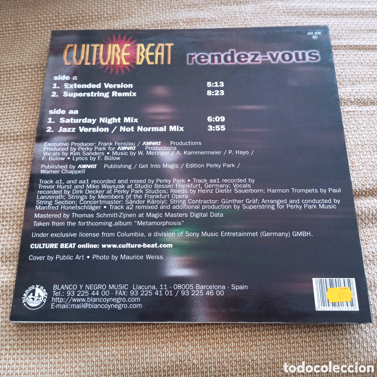 Discos de vinilo: Culture Beat - Rendez-vous (12&rdquo;) - Foto 2