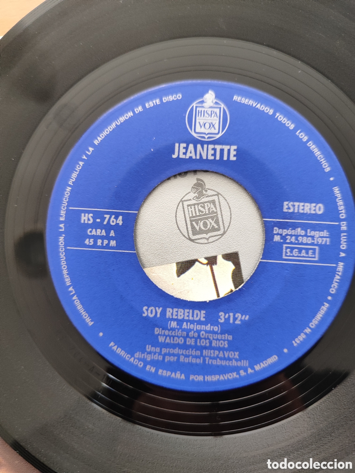 Discos de vinilo: JEANNETTE - SOY REBELDE - HISPAVOX - Foto 2