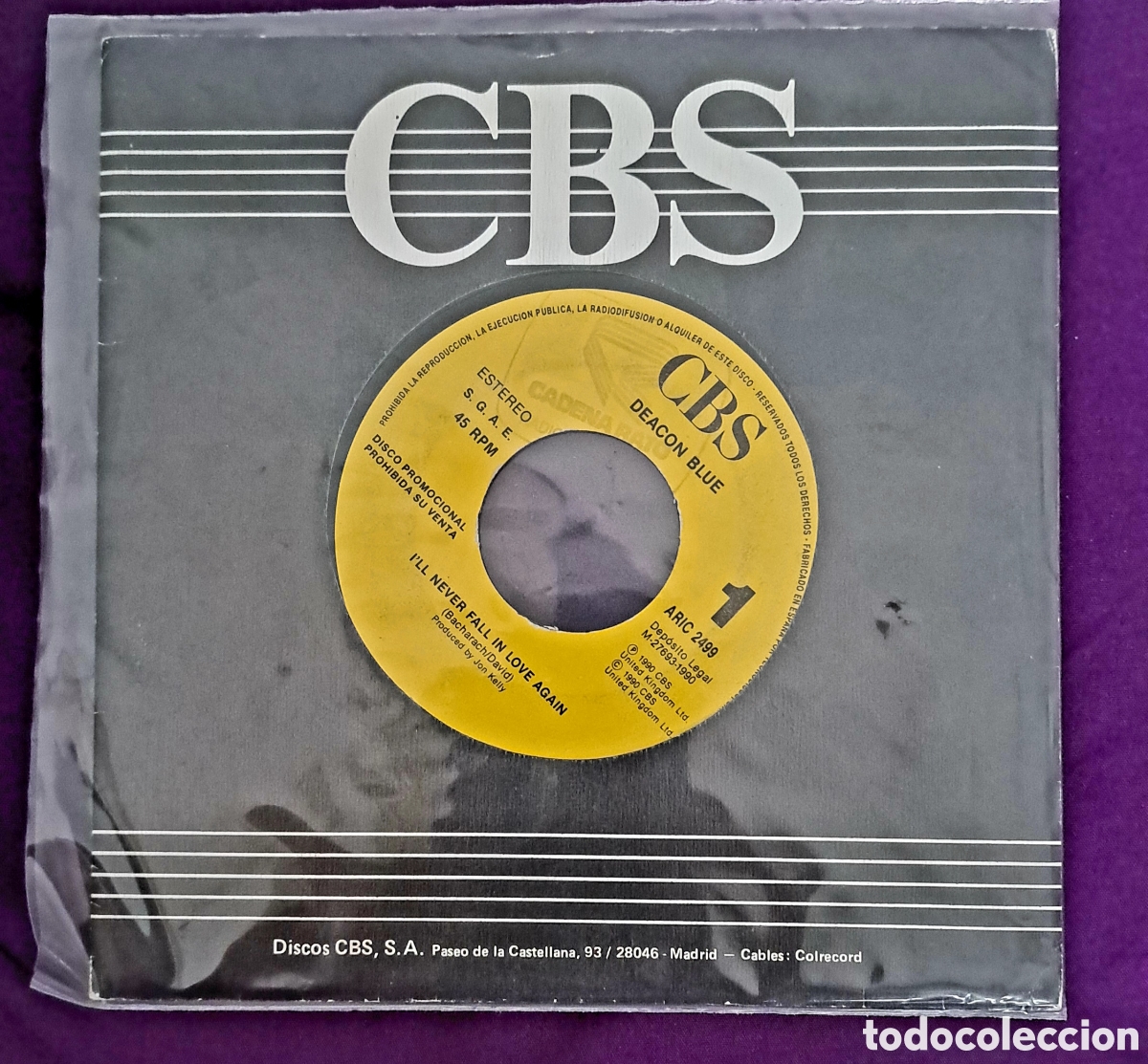 Discos de vinilo: DEACON BLUE ILL NEVER FALL IN LOVE AGAIN - Foto 1