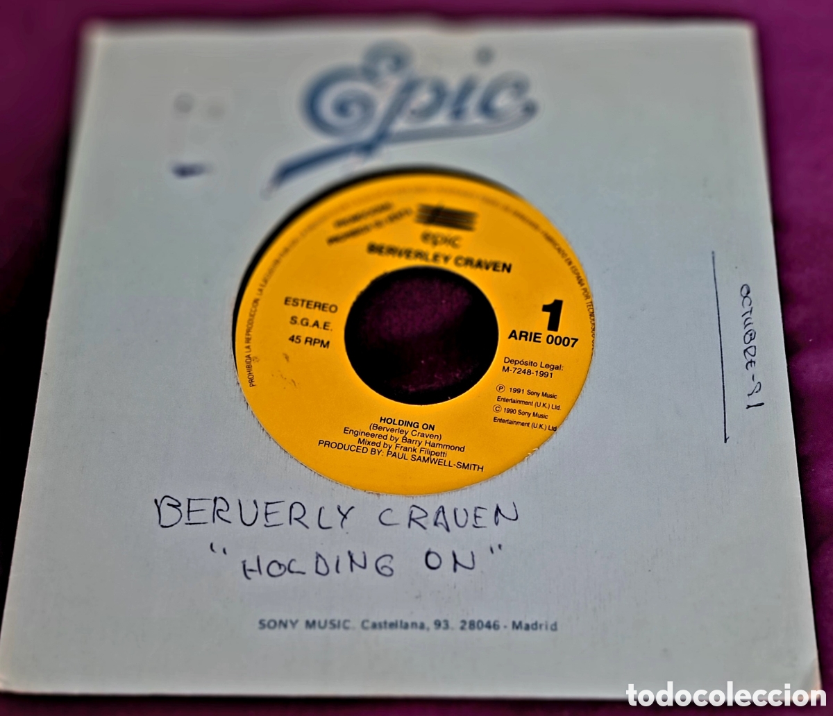 Discos de vinilo: Berveley Craven Holding On - Foto 1