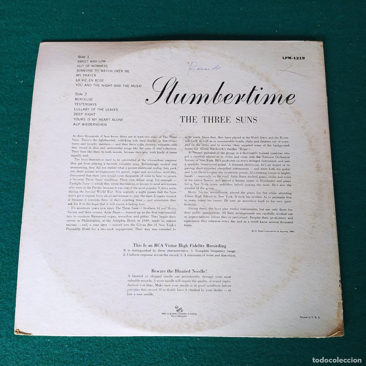 Discos de vinilo: The Three Suns &ndash; Slumbertime - Foto 2