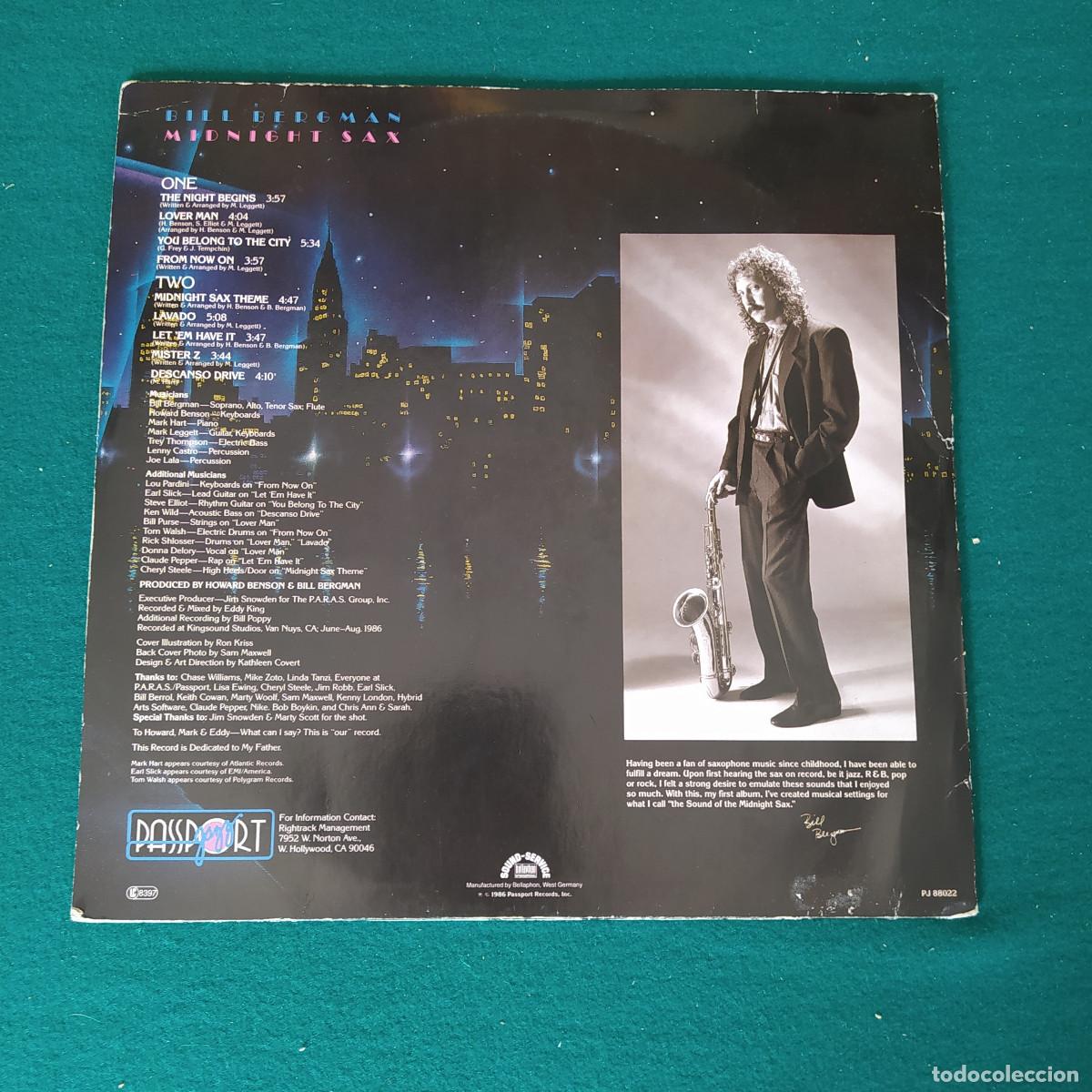 Discos de vinilo: Bill Bergman &ndash; Midnight Sax - Foto 2