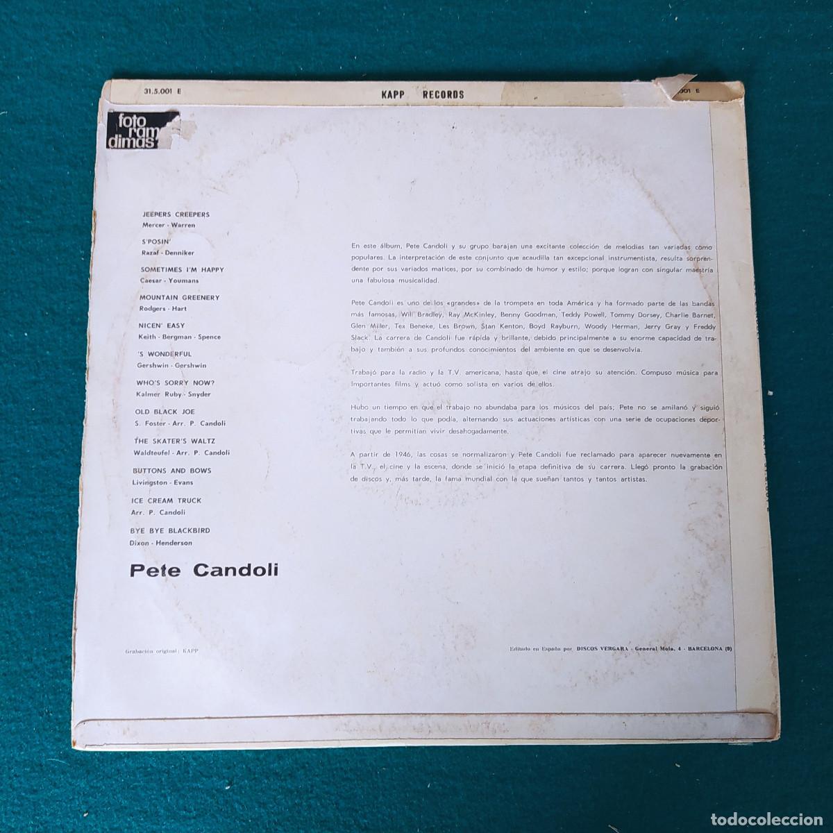 Discos de vinilo: Pete Candoli &ndash; For Petes Sake - Foto 2