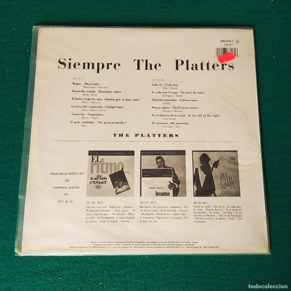 Discos de vinilo: The Platters &ndash; Siempre The Platters - Foto 2
