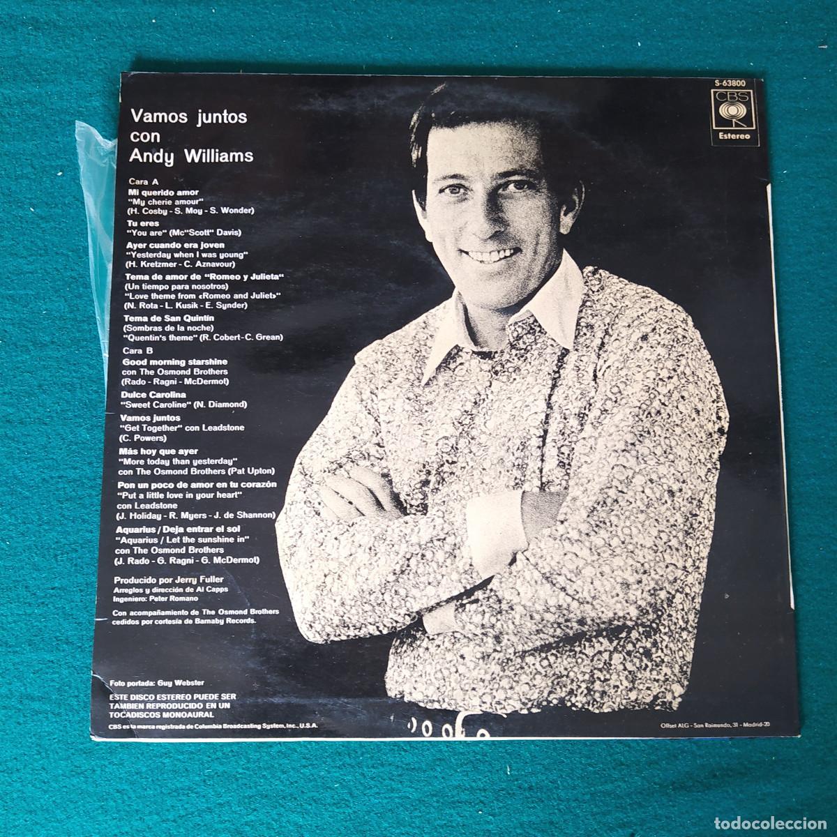 Discos de vinilo: Andy Williams &ndash; Get Together With Andy Williams - Foto 2