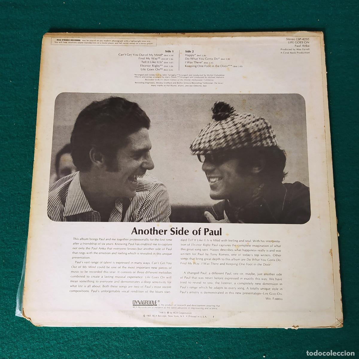 Discos de vinilo: Paul Anka &ndash; Life Goes On - Foto 2