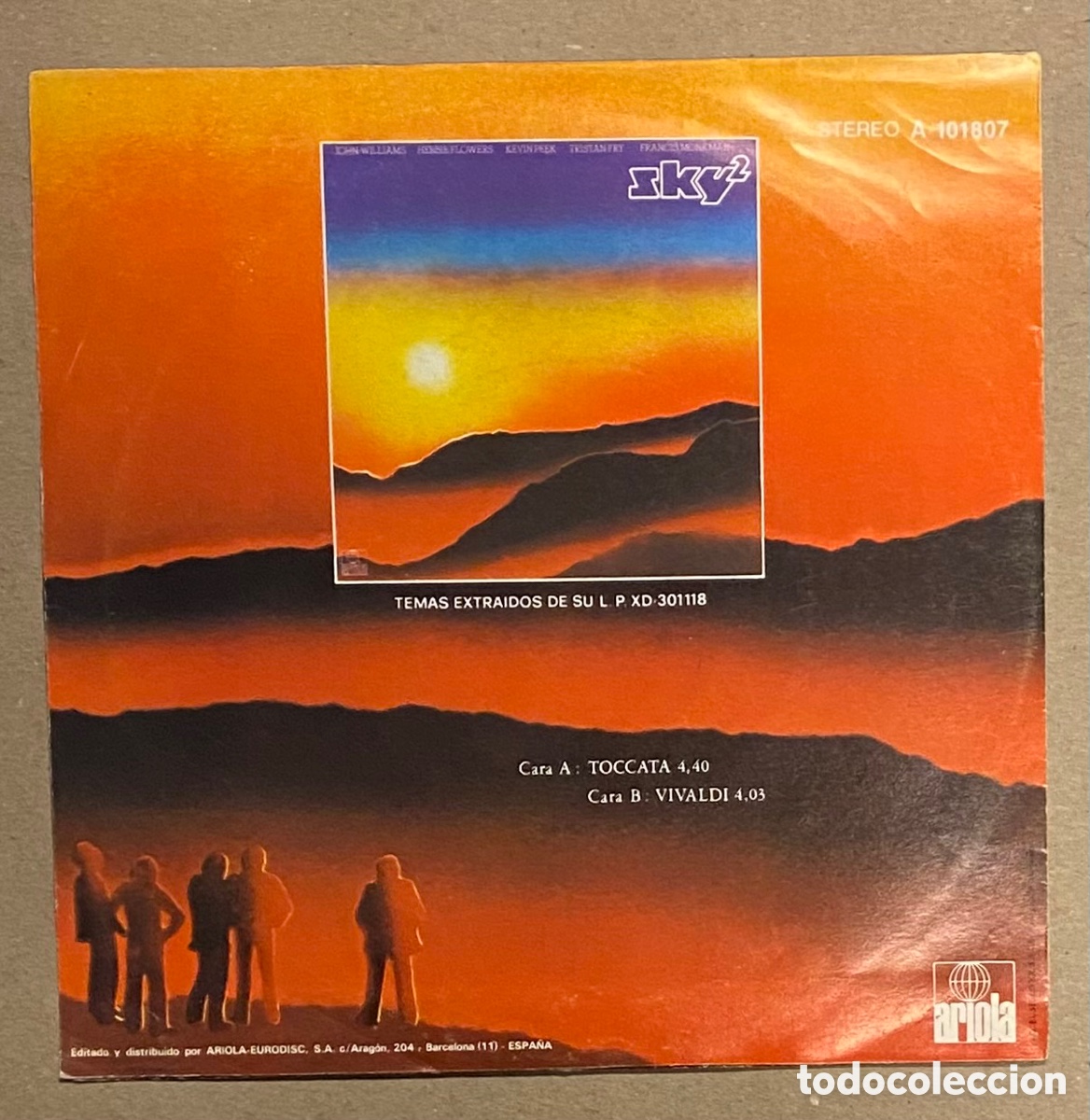 Discos de vinilo: SINGLE VINILO. SKY &ldquo;TOCATTA - VIVALDI&rdquo;(ARIOLA 1980). - Foto 2