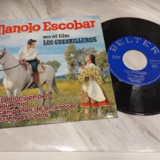 Discos de vinilo: MANOLO ESCOBAR (LOS GUERRILLEROS) / EL POROMPOMPERO +3 / EP-BELTER-1962 / MBC. ***/***