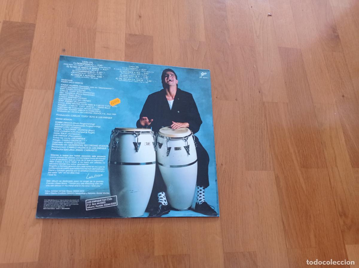 Discos de vinilo: Luis Enrique-amor y alegr&iacute;a lp - Foto 2