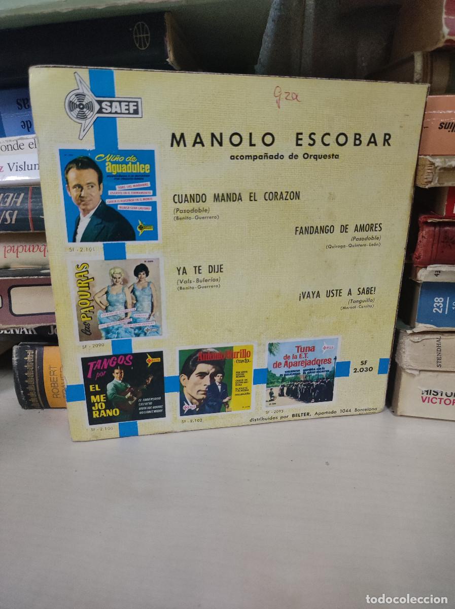 Discos de vinilo: Manolo Escobar &ndash; Cuando Manda El Coraz&oacute;n - Foto 2