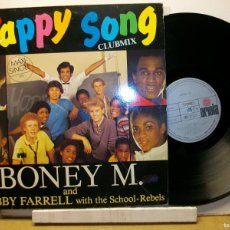 Discos de vinilo: BONEY M. AND BOBBY FARRELL WITH THE SCHOOL-REBELS* – HAPPY SONG MAXI 45 RPM LP