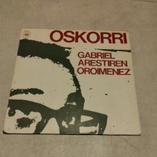 Discos de vinilo: OSKORRI LP GABRIEL ARESTIREN OROIMENEZ PORTADA ABIERTA INSERT LETRAS