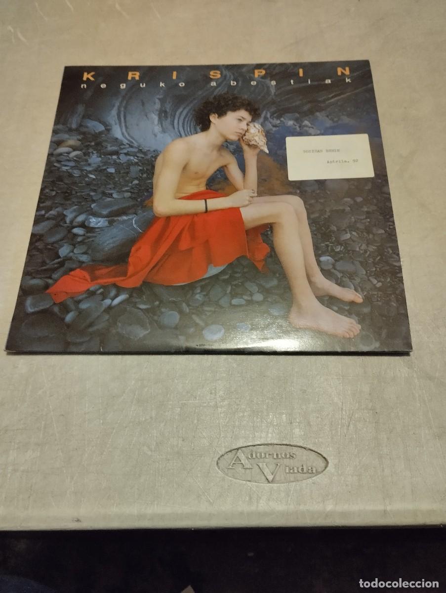 Discos de vinilo: Krispin LP Neguko Abestiak insert letras - Foto 1